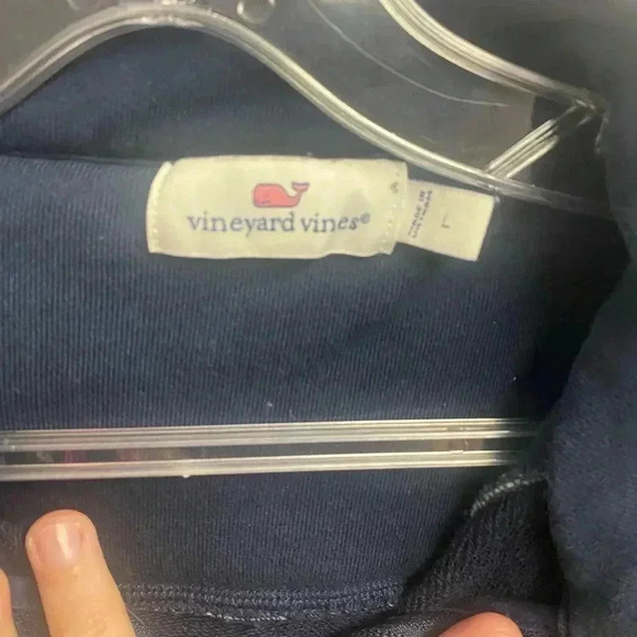 Vineyard Vines 100% Cotton Women’s Quarter Zip Pullover Sweatshirt Size Large - Picture 5 of 7